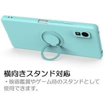 Google Pixel8用 リング付 硬質シリコン ソフトバックカバー 落下防止 スタンド ストラップ付 グレー_画像6