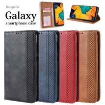 Galaxy A30 SCV43 用 本革風 高級PUレザー TPU 手帳型 保護ケース スタンド機能 マグネット付 カード入れ付 赤_画像1
