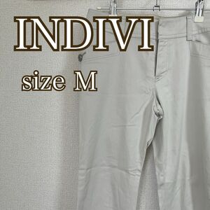 INDIVI インディヴィ クロップドパンツ 八分丈 春夏 カジュアル M