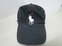 5142RNZ◎POLO RALPHLAUREN ラルフローレン ビッグポニー キャップ ブラック◎中古_画像2