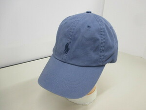 5480FNZ◎POLO RALPHLAUREN ラルフローレン べ－スボールキャップ 帽子 ライトブルー◎中古