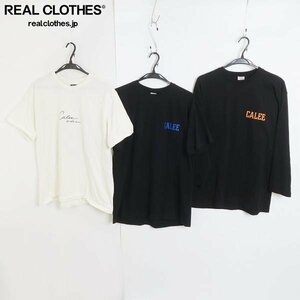 ☆CALEE/キャリー ロゴプリント 半袖/長袖 Tシャツ 3点セット /060