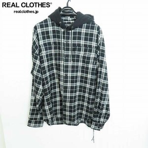 *mastermind JAPAN/ master ma India hooded checked cotton shirt/f- dead check shirt 20AW MW20S05-SH005-007/M /060