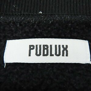 ☆PUBLUX/パブリュクス ビッグシルエット 裏起毛スウェット トレーナー L /060の画像3
