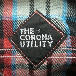 ☆THE CORONA UTILITY/ザ コロナユーティリティ チェック柄 ハーフジップシャツ レッド L /000の画像3