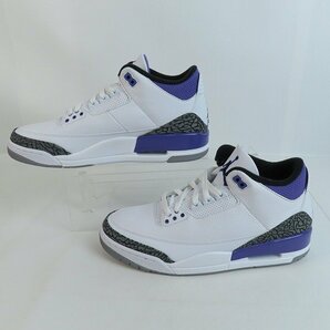 【未使用】NIKE/ナイキ AIR JORDAN 3 RETRO Dark Iris エアジョーダン3 レトロ ダークアイリス CT8532-105 28.5 /080の画像4