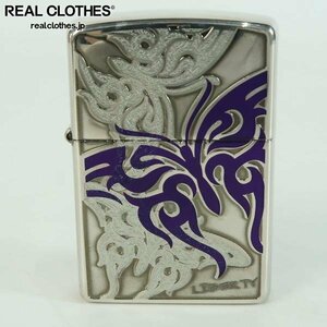 ZIPPO/ジッポー LIBERTY 蝶 両面 2面加工/トライバル/2006年製 /000