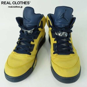 【観賞用】NIKE/ナイキ AIR JORDAN 5 RETRO SE MICHIGAN エアジョーダン5 ミシガン CQ9541-704/27 /080