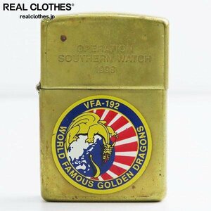 ZIPPO/ Zippo -VFA-192 WORLD FAMOUS GOLDEN DRAGONS no. 192 war ... flight . print 1998 year made /LPL