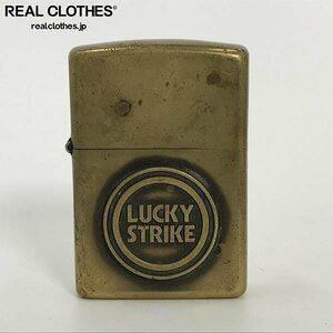 ZIPPO/ジッポー LUCKY STRIKE/ラッキーストライク メタル貼り ゴールド加工 1994年製 /LPL