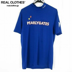 ☆PEARLY GATES/パーリーゲイツ 半袖モックネックシャツ ブルー 053-0267691/5 /LPL