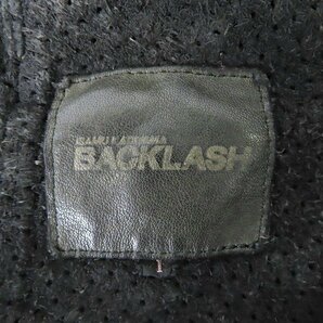 ☆BACKLASH/バックラッシュ ジャパンステアー 製品染め パンチング レザーシャツ 1499-01/1(S) /060の画像3