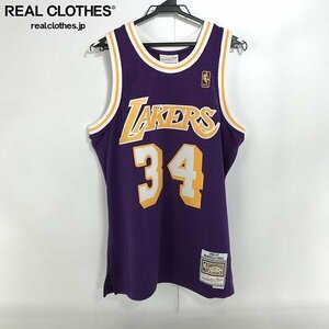 ☆MITCHELL&NESS/ミッチェルアンドネス lakers/レイカーズ Home ゲームシャツ 1996-97 シャキールオニール #34/M /LPL