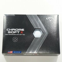 (1)【未使用】Callaway/キャロウェイ CHROME SOFT X ゴルフボール ホワイト 1ダース /000_画像3