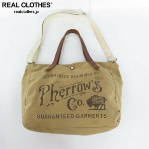 PHERROW'S/ Fellows 2WAY Duck ground tote bag / one shoulder bag /080