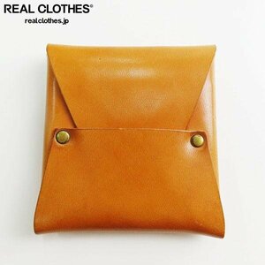 La crie/laklie square leather wallet purse Camel /LPL