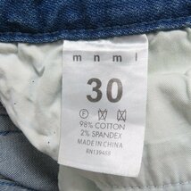 mnml/ミニマル サイドライン 裾ジップ デニムパンツ 30 /060_画像4
