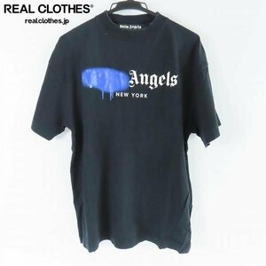 ☆Palm Angels/パームエンジェルス NEW YORK SPRAYED LOGO TEE クルーネック 半袖Tシャツ PMAA001S21JER040/S /LPL