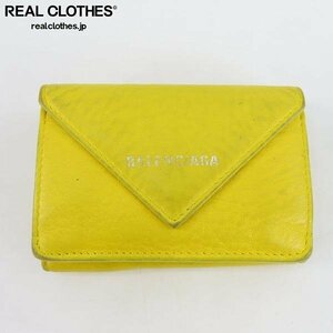 BALENCIAGA/バレンシアガ PAPIER MINI WALLET/ペーパー ミニ ウォレット 三つ折り イエロー 財布 391446 /LPL