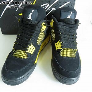 AIR JORDAN 4 RETRO "THUNDER"（2023） DH6927-017 （ブラック/ツアーイエロー）