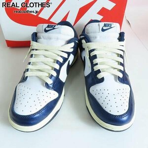 WMNS DUNK LOW PREMIUM "MIDNIGHT NAVY AND WHITE" FN7197-100 （ホワイト/ココナッツミルク/ミッドナイトネイビー）