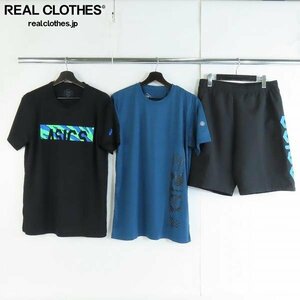 【未使用】asics/アシックス プラクティスシャツ/半袖Tシャツ/ハーフパンツ/ショーツ 3点セット /060