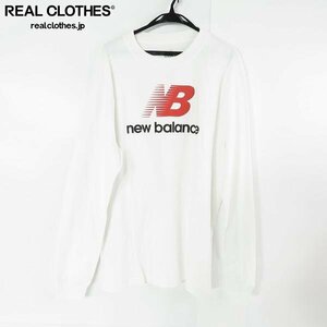 ☆【未使用】New Balance/ニューバランス Heritage Long Sleeve T-Shirt/ヘリテージロングスリーブ シャツ ホワイト/MT23549/XL /LPL