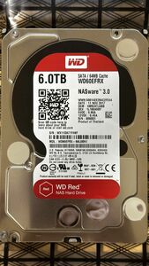 Western Digital RED WD60EFRX 6TB NAS用HDD WDC SATA 3.5インチ Y46F