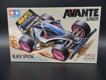 TAMIYA　レーサーミニ四駆　アバンテJr. ブラックスペシャル　ドレスアップステッカーセット付　未使用　未組立_画像1