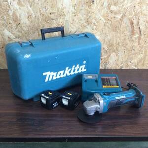 【TH-2719】中古品 makita マキタ 100mm充電式ディスクグラインダ GA400D バッテリ2個 充電器