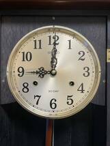 ★SEIKO 柱時計★30DAY WINDING WALL CLOCK PA606 レトロ 振り子時計 ゼンマイ付き 経年保管品 _画像6