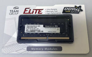 ** Team Elite DDR4-3200 SO-DIMM 16GB 1 sheets TED416G3200C22 *