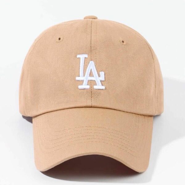 新品 LA キャップ ベージュ 帽子 FREE MLB