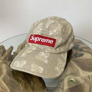 Supreme シュプリーム 帽子 キャップ Camp帽 ボックスロゴ ブロック ベージュ系