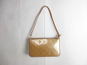 良品 ルイヴィトン LOUIS VUITTON ヴェルニー マロリー スクエア ハンドバッグ トート CA0015 M91197 ノワゼット レ