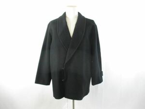 中古 ランバン LANVIN コート ウールコート H50-26 黒 ブラック メンズ