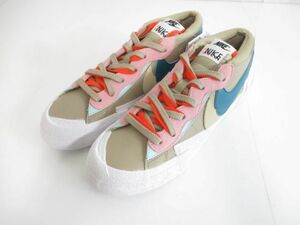 未使用 ナイキ NIKE ×サカイ×カウズ ブレーザーロー リード DM7901-200 26cm ベージュ グリーン メンズ