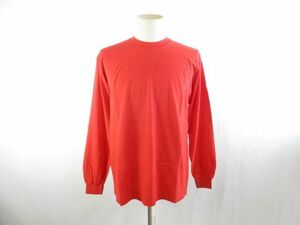 未使用 タグ付き ロサンゼルスアパレル 長袖Tシャツ M トマト USAコットン 1807GD ユニセックス