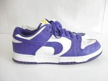 良品 ナイキ NIKE ウィメンズ ダンクロー フリップ DJ4636-100 28cm パープル ホワイト メンズ_画像3