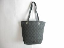 訳あり グッチ GUCCI GG柄 トートバッグ キャンバス×レザー 31244 ブラック 保存袋付き 鞄 バッグ_画像2