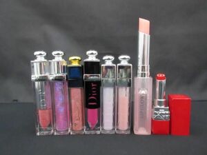 中古 ディオール Dior ディオール アディクト フルイド スティック 449 シエル ローズ 等 8点 リップカラー