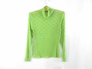 カットソー シースルー ハイネック 5点 F グリーン GREEN レディース