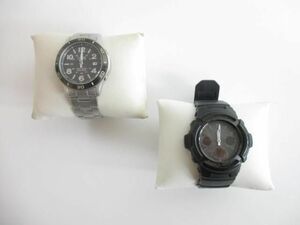 中古 カシオ CASIO 電波ソーラー腕時計 2点 G-SHOCK AWG-M100B/オーバーランド 0VW-110