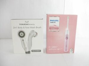  не использовался Philips Sonicare здоровый белый электрический зубная щетка / Touch красота электрический . лицо / корпус щетка 2 пункт 