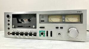 オーディオ機器 AIWA AD-7400 STEREO CASSETTE DECK アイワ ステレオ カセットデッキ 音響機器 当時物 レトロ 通電確認済み 日本製