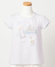 新品 訳あり 組曲 anyFAM 半袖 カットソー 150cm 子供用 女の子 紫色 パープル ラベンダー 半袖Tシャツ エニファム リボン ラメ_画像2