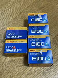 コダック Kodak Professional EKTACHROME 135-36 E100×4本/E200×1本/E100S×1本 未開封 期限切れフイルム カラーリバーサルフィルム film