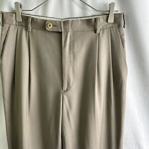 80s イタリア製 Zanella for NORDSTROM 2タック ウール スラックス W31×L28 ワイド テーパード ITALY ザネッラ 90s オールド ビンテージ