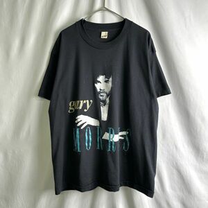 80s USA製 GARY MORRIS プリント Tシャツ L ブラック 黒 SCREEN STARS ゲイリー モリス 90s 古着 オールド ビンテージ