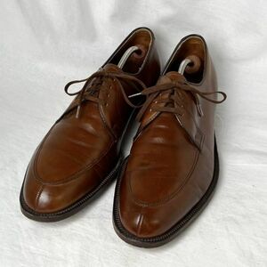 wright Uチップ レザー シューズ US10.5C 28.5cm ブラウン Vチップ ライト arch preserver shoes 80s 90s オールド ビンテージ